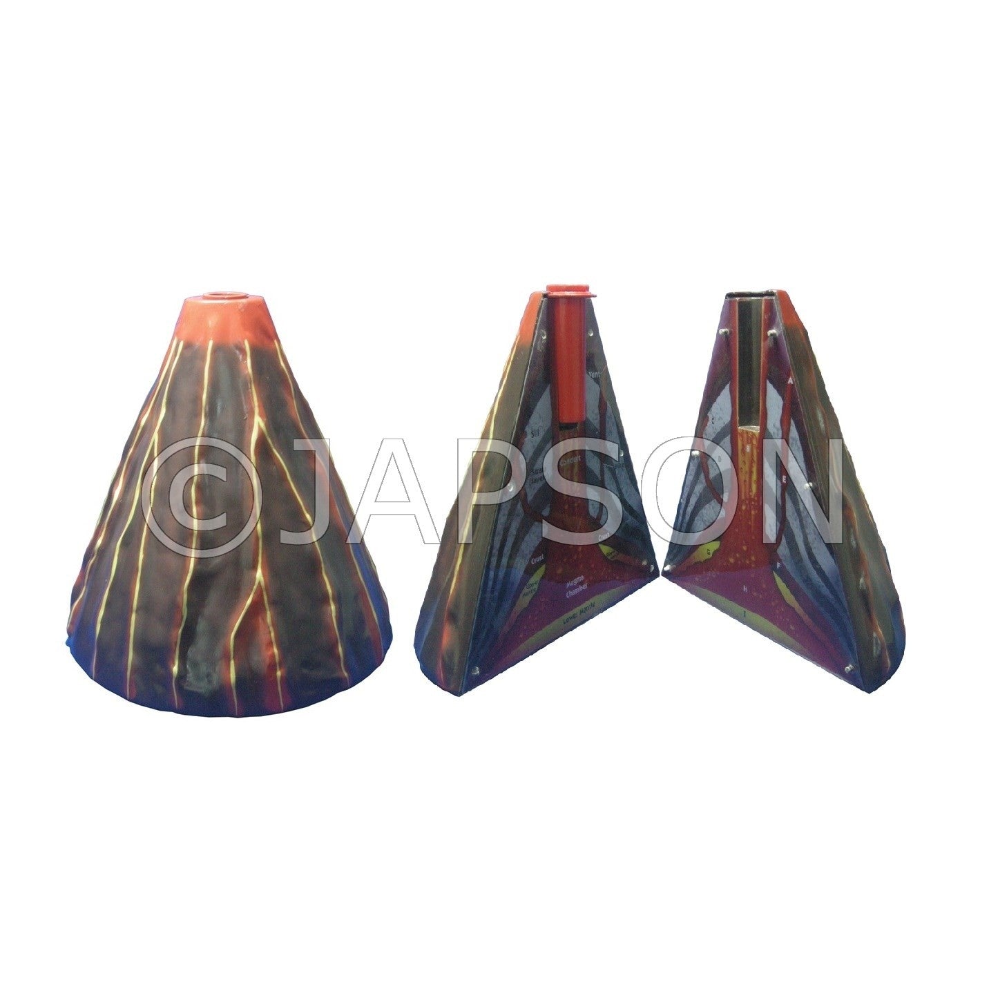 Model, Volcano, Cross Section Model, Volcano, Cross Section